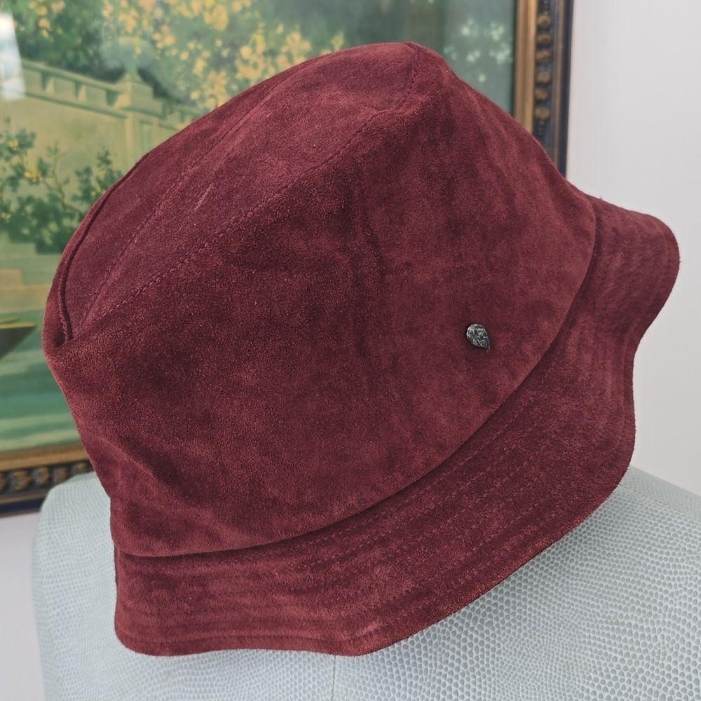 Helen Kaminski Australia | Burgundy Suede Bucket Hat